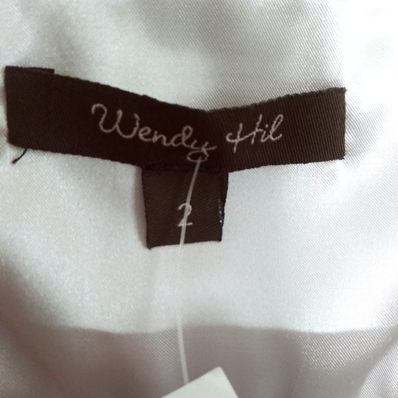 Wendy Hil Gold Rose Lace Scalloped Edge Skirt Women's Size 2 Lining - Picture 7 of 12